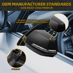 Side Rear View Mirror Compatible with 2020-2021 Chevy/Chevrolet Traverse Power Heated Turn Signal With Panoramic Camera Mirror Replace Driver Left Side #85535692 (8pin)