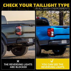 Tail Light Assembly Compatible With 2024-2026 Ford Ranger Halogen Type LED Lens Taillight Rear Lamp Right Passenger Side Replace# N1WB-13402-FF