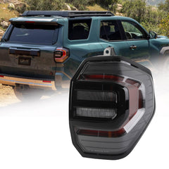 LED Tail Light Assembly Compatible with 2025 2026 Toyota 4Runner Rear Lamp Black Trim Taillight Right Passenger Side Replace# 81551-35410