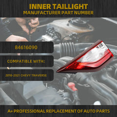 LED Inner Tail Light Assembly Compatible with 2018-2021 Chevy Traverse Rear Lamp Right Passenger Side Replace 85164975 84835392 RH