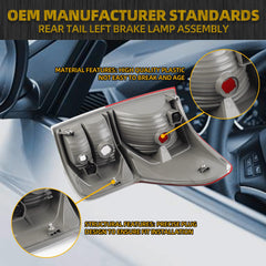 Left Rear Tail Lights Brake Lamps Assembly Compatible with 2010 2011 2012 2013 Toyota Tundra Replaces# 815500C090 TO2800165 815600C070 TO2800183 815600C090