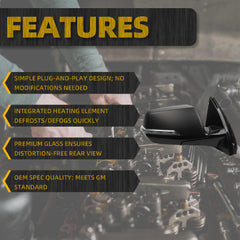 Side Rear View Mirror Compatible with 2020-2021 Chevy/Chevrolet Traverse Power Heated Turn Signal With Panoramic Camera Mirror Replace Passenger Right Side #85535697 (8pin)