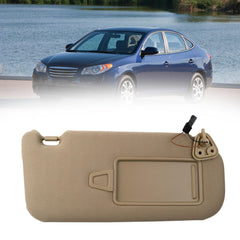 Right Passenger Side Sun Visor with Light |Makeup Mirror| Compatible with Hyundai Elantra 2007-2010 Replace# 852012H0208M 85201-2H110-8M 85202-2H110-8M 85201-2H110-4W 85202-2H110-4W(Beige)