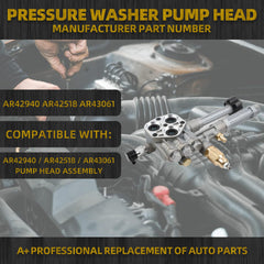 Pressure Washers Part Replacement Pump Head Assembly Pressure Washer Head AR42940 AR42518 AR43061 Compatible with RMW2G20 RMW2.2G24 RMW2G23B RMW2G24 RMW2G25 RMW2.2G20D SRMW2.2G26