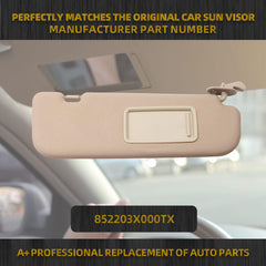 Beige Right Passenger Side Sun Visor Compatible with Hyundai Elantra 2011 2012 2013 2014 2015 Replaces# 852203X000TX