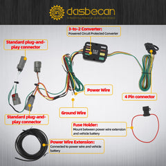 56462 Trailer Wiring Harness Compatible with 2021-2025 Ford Bronco Sport 4-Pin Connector Towing Wiring Kit