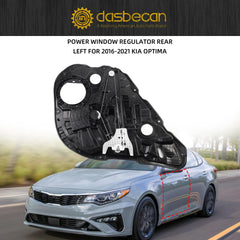 Rear Left Side Power Window Regulator with Panel Compatible with Kia Optima 2016-2021 Replaces 83471-D4000 83471-D5000 Without Motor