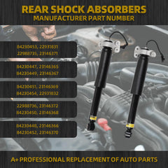 84230453 Rear Shock Absorber with Electric Left & Right Pair Compatible with Cadillac CTS ATS 2013-2020 OEM Replaces 84230447 84230450 84230448 84230454 2PCS with Upper Mount