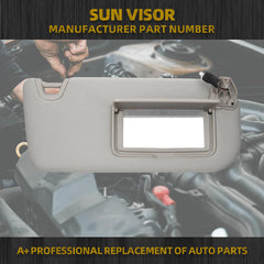 Right Passenger Side Sun Visor Compatible with Nissan Altima 2019-2024 Sunvisor Replacement(Gray)