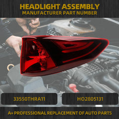 Right Passenger Side Tail light Assembly Compatible With 2023-2024 Honda Odyssey Rear Light TailLamp Replace# 33555THRA11 HO2805131
