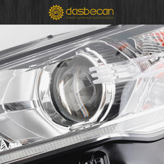 Halogen W/LED DRL Headlight W/bulbs Compatible With Ford Fusion 2017-2020 Left Driver Side Headlights Assembly Chrome Housing Replace# HS7Z13008H FO2502350