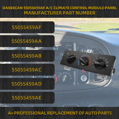 55055459AF A/C Climate Control Module Panel Compatible with 1998-2003 Dodge Ram Van Replace# 55055459AA 55055459AB