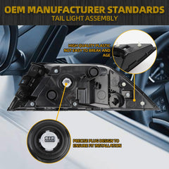 Tail Light Assembly LED Compatible With 2023 2024 2025 Honda Accord Taillight Rear Lamp Left Driver Side 33550-30A-A01