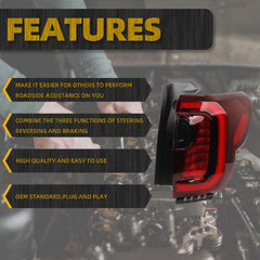 Tail Light Assembly Rear Lamp LED Type Compatible with 2020 2021 2022 2023 GMC Acadia AT4 Right Passenger Side 85150722 84863047