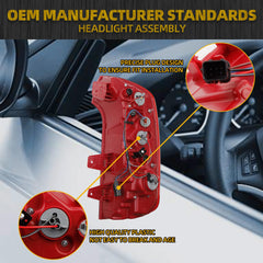 Left Driver Side Halogen Tail light Compatible With 2020-2022 Kia Telluride S/LX Taillight Assembly Replace# KI2804160 92401-S9000