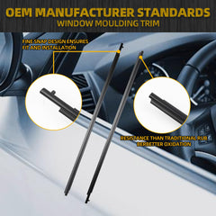 Weatherstrip Window Moulding Trim Seals Belt Compatible with Scion tC Base Coupe 2-Door 2.4L 2005-2010 Outer Weather Stripping 2PCS Replaces# 75711-21030 75712-21030