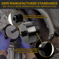 303-1513 Rear Crankshaft Seal Remover Toll Compatible With 2011-2021 Ford Super Duty F-250 350 450 550 2016-2021 Ford Super Duty F-650,750 6.7L