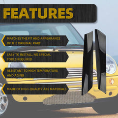 Exterior Window A-Pillar Trim Panel Compatible with Mini Cooper R50 R53 2001-2006 Mini Cabriolet R52 2004-2007