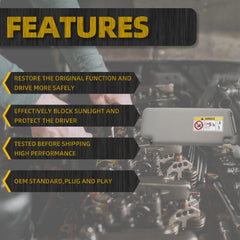 Gray Left Driver Side Sun Visor Compatible with 2010-2023 Lexus GX460 2009-2023 Toyota Land Cruiser Prado KDJ155 /KDJ150 Replace# 74320-0G030-B0