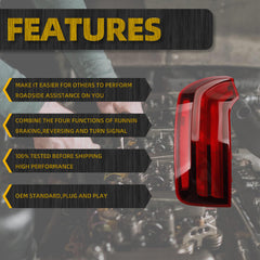 Left Driver Side Halogen Tail light Compatible With 2020-2022 Kia Telluride S/LX Taillight Assembly Replace# KI2804160 92401-S9000