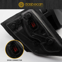 Left Driver Side Mirror Compatible with Ford Edge 2015-2018 Power Heated with Turn Signal Puddle Light Blind Spot Monitor Black 9Pins