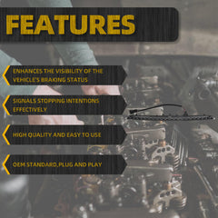 LED Center High Mount Stop Light Compatible with Ford Edge 2015-2020 Replaces 923-133 FT4Z13A613A Third 3rd Brake Light