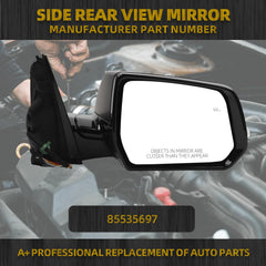 Side Rear View Mirror Compatible with 2020-2021 Chevy/Chevrolet Traverse Power Heated Turn Signal With Panoramic Camera Mirror Replace Passenger Right Side #85535697 (8pin)
