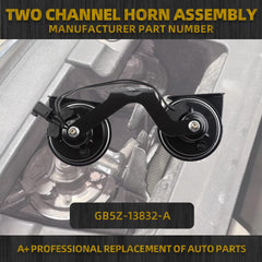 Horn Assembly With Bracket Compatible with Ford Explorer 2016 2017 2018 2019 2.3L L4 3.5L 3.7L V6 Replace# GB5Z-13832-A