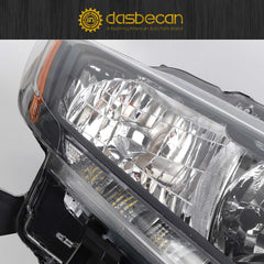 Halogen Headlight Compatible With Nissan Rogue 2014-2016 Right Passenger Side Headlights Assembly With LED DRL Strip Replaces# 260104BA0A 260104BA2A NI2502226 NI2503226(W/O bulbs)