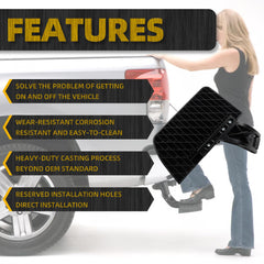 75302-01A Rear Bedstep Retractable Bumper Side Step Compatible with 2006-2014 Ford F150