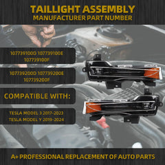 LED Fog Lights w/DRL Compatible With Tesla Model 3 2017-2023 Tesla Model Y 2019-2024 Front Fog Lamp Assembly Replaces# 107739100D 107739200F Right Passenger Left Driver Side