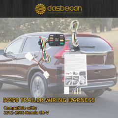 56158 4 Way Trailer Hitch Wiring Harness Compatible with Honda CR-V 2012 2013 2014 2015 2016 Towing Wire Harness Kit 4-Pin for CRV