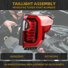 Tail Light Assembly Rear Lamp LED Type Compatible with 2020 2021 2022 2023 GMC Acadia Denali,SL,SLE,SLT Right Passenger Side 84863045 84746544
