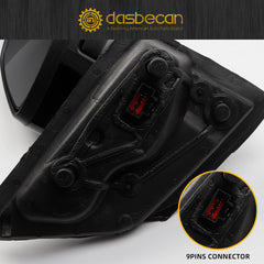 Right Passenger Side Mirror Compatible with Ford Edge 2015-2018 Power Heated with Turn Signal Puddle Light Blind Spot Monitor Black 9Pins