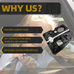 Rear Right Passenger Side Window Regulator Without Motor Compatible with Dodge Ram 1500 2009-2020 Replaces 68045170AA 68045170AB 68045170AC