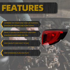 Tail Light Assembly LED Compatible With 2017-2020 Chrysler Pacifica Rear Lamp Right Passenger Side 68229026AF CH2805112C