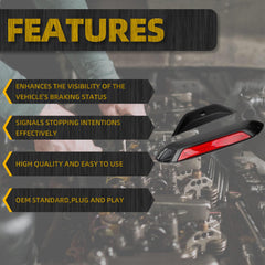 Center High Mount Stop Light LED Compatible with 2018 2019 Ford Transit 150 250 350 350 HD Third (3rd) Brake light Stop Lamp Replace 923-127 JK4Z13A613AA