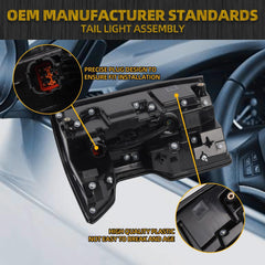 Right Passenger Side Tail Light Assembly Rear Lamp Compatible with 2022 2023 2024 Nissan Frontier