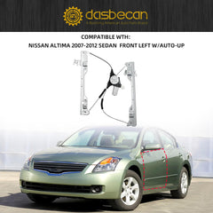 Front Left Driver Side Power Window Regulator with Motor Compatible with Nissan Altima 2007-2012 Sedan with Auto-up Replaces 80771-JA000 80721-JA000 80730-EG000