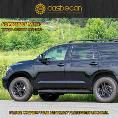 4Pcs Window Moulding Trim Seal Belt Weatherstrip Compatible with Toyota Sequoia 2008-2020 Rubber Door Trim Kit Replace# 68163-0C031 68164-0C031 68160-0C020 68210-0C020