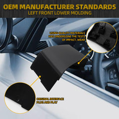 Left Front Lower Molding Trim Compatible with 2016-2021 Mazda CX-3 Door Lower Decorative Protective OEM Panel Replace #D10E-51-PP0C