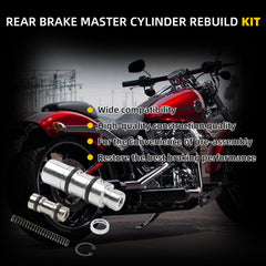 Rear Brake Master Cyinder Rebund Kit Compatible with 1987-2003 Sportster 1990-2013 Fat Boy 1994-2007 Road King 1992-2007 Electra Glide 1987-2014 Softail Replace# 42382-87 42382-87A