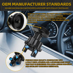 8M0137216 Raw Sea Water Impeller Pump with Pulley Installed Compatible with 2000 and Newer Mercury Mercruiser V6&V8 4.3L 5.0L 5.7L 6.2L, Replaces# 46-8M0118067, 46-862914T10, 46-862914T3