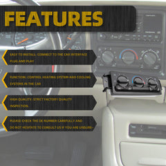 599-193 A/C Heater Climate Control Module Panel Compatible with 1999 2000 2001 2002 Chevrolet Avalanche Silverado Suburban Tahoe GMC Sierra Yukon XL