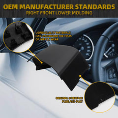 Right Front Lower Molding Trim Compatible with 2016-2021 Mazda CX-3 Door Lower Decorative OEM Protective Panel Replace #D10E-51-PJ0C