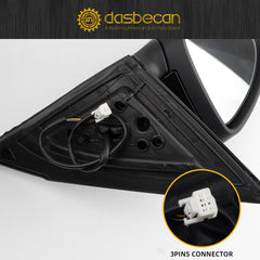 Driver Side Mirror Compatible with 2019-2023 Nissan Altima Non-heated Manual Fold Power Adjustment Left Rearview Door Mirror 3PINS Painted Black Replaces#963026CA0A-PFM NI1320311