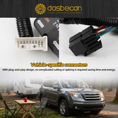 56170 Trailer Wiring Harness Compatible with 2012-2015 Honda Pilot 4-Pin Connector Towing Wiring Kit