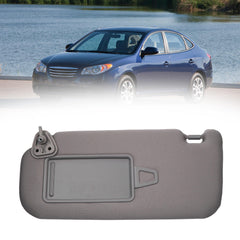 Gray Left Driver Side Sun Visor with Vanity Mirror Compatible with Hyundai Elantra 2007 2008 2009 2010 Replaces# 852012H0208M 85201-2H110-8M 85202-2H110-8M 85201-2H110-4W 85202-2H110-4W