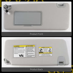 Left Side Sun Visor Compatible with Nissan Titan QX56 Armada(Grey) For Nissan Titan 2004-2024 QX56 Armada 2004-2014 with Light Replace# 96401-EZ70B