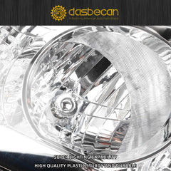 Halogen Headlight Compatible with 2009 2010 2011 Honda Pilot Left+Right Side Headlight Assembly Chrome Amber Corner Headlamp Replaces# HO2518125 HO2519125 33150SZAA01 33100SZAA01 (Left+Right)